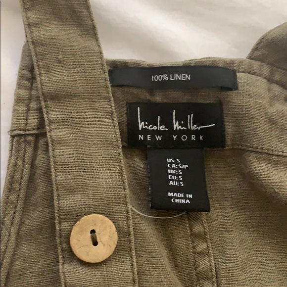 Nicole Miller 100% Linen Jumpsuit - Picture 5 of 7